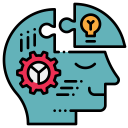 pie chart,gear,education,cogwheel,head,light bulb,machine learning